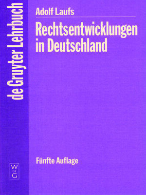 cover image of Rechtsentwicklungen in Deutschland